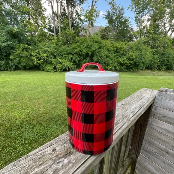 Vintage Red and black Canister. - Picture 1 of 11